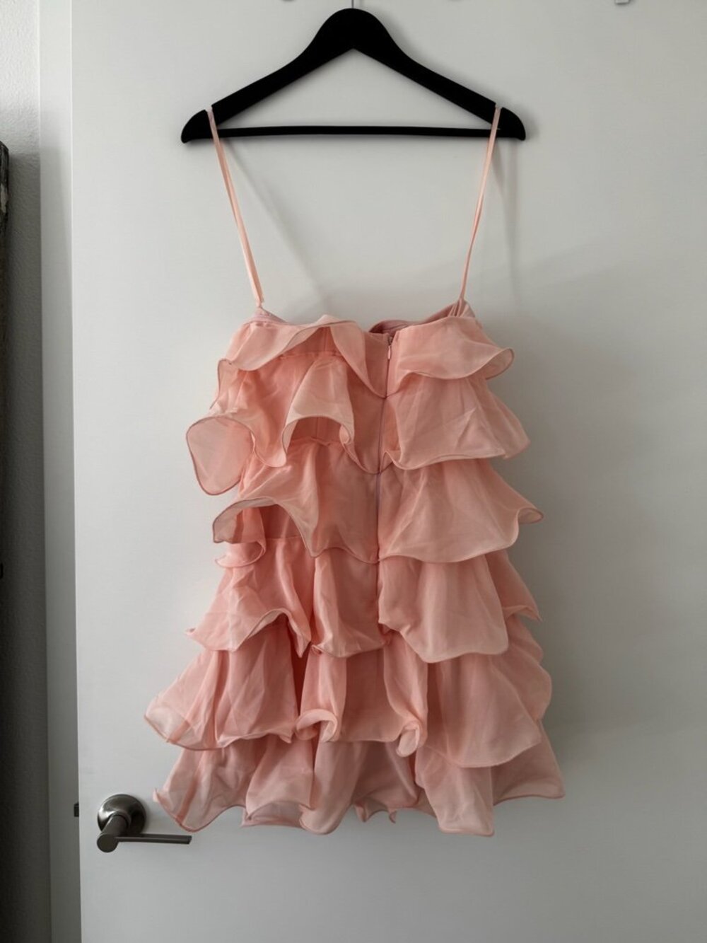 Selfie Leslie Pink Strapless Ruffle Mini Dress NWT - Small - Picture 5 of 7